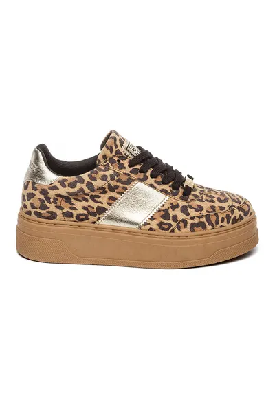 Pantofi sport Moxy low-cut cu platforma - Maro/Maro camel