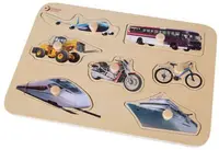 Puzzle din lemn pentru copii Classic World - Puzzle cu vehicule