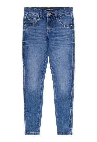 Blugi skinny cu talie joasa - Albastru pastel
