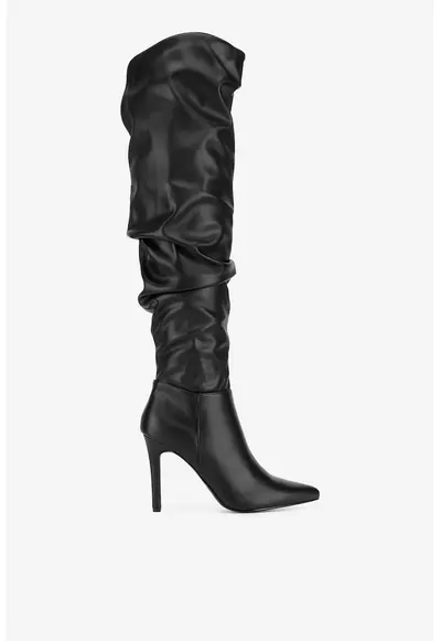 Cizme dama 5905588890270 - Sintetic - Negru - Negru
