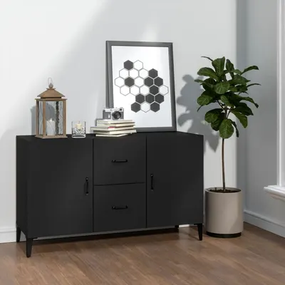 vidaXL Servantă, negru, 100x36x60 cm, lemn compozit