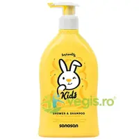 Gel de Dus si Sampon cu Pompita pentru Copii cu Aroma de Banane 400ml