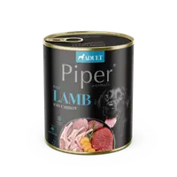Hrana umeda pentru caini PIPER DOG, miel si morcov, 800g