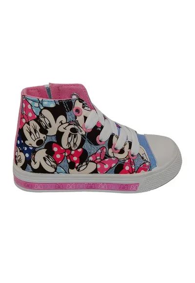 Tenisi high-top cu LED-uri Minnie Mouse - Negru/Roz/Albastru