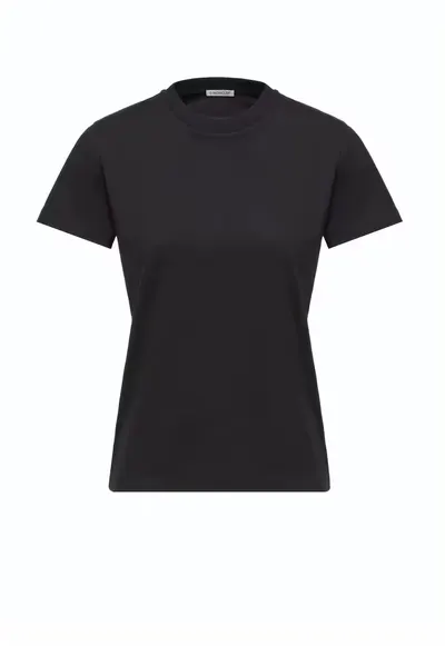 Embroidered Logo Cotton T-Shirt Black - Negru