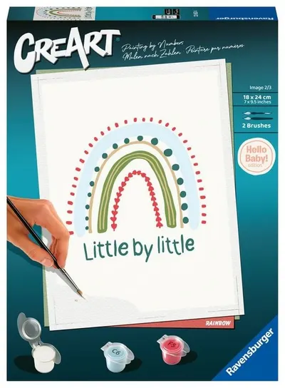 Set de pictură pe numere Ravensburger CreArt - Curcubeu mic