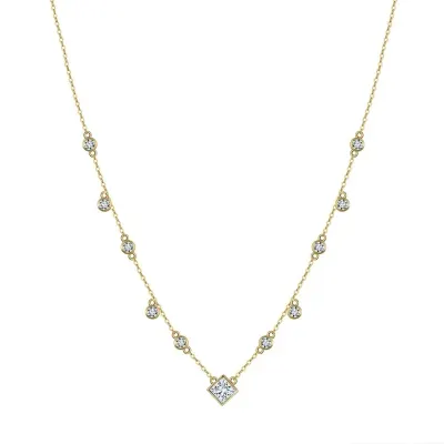 Lantisor argint 925, JW1763, model elegant, placat cu aur