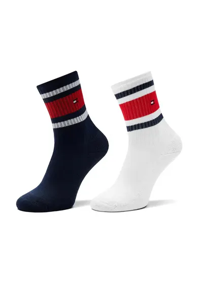 Set 2 perechi sosete lungi 701229942 - Alb/Bleumarin