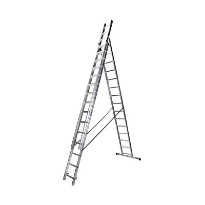 Scara profesionala din aluminiu, 3 tronsoane 3 x 16 trepte