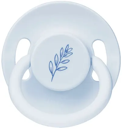 Suzetă din cauciuc Wee Baby - Baby Pure, 18+ luni, albastră
