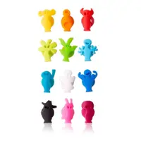 Set de accesorii pentru recunoașterea paharelor din silicon Party people – VacuVin