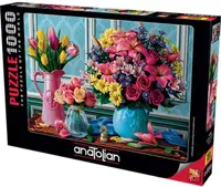 Puzzle Anatolian din 1000 de piese - Vaze cu flori