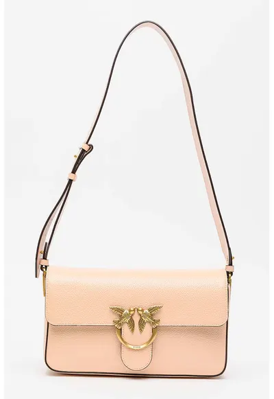 Geanta crossbody de piele Love One - Piersica