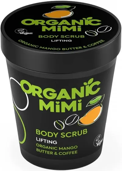 Organic Mimi Exfoliant corporal cu efect de lifting Mango &amp; Coffee, 250 g