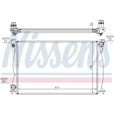 Radiator, racire motor NISSENS 60231A