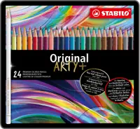Creioane colorate Stabilo Arty - Original, 24 culori , cutie metalică