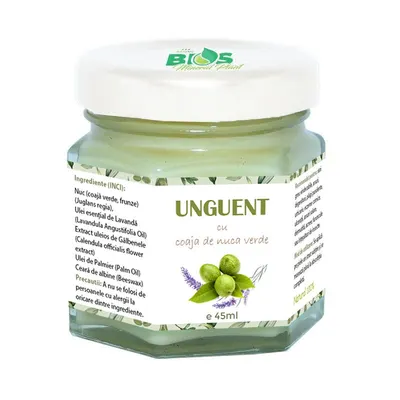 Unguent cu Coaja de Nuca Verde, 100% natural, 45 ml Bios Mineral Plant
