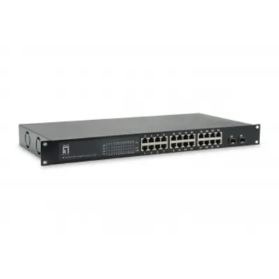 Switch 24xRJ45 + 2xSFP 10/100/1000 (PoE+), 19, 500W
