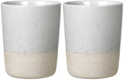 Set 2 pahare cu pereți dubli Blomus - Sablo, 260 ml, gri deschis