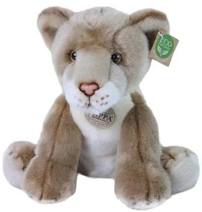 Jucărie de pluș Rappa Eco Friends - Leu, așezat, 27 cm