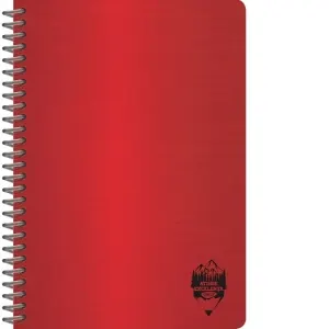 Caiet A4 80 file, spira hartie Ivory, matematica, DACO, culoare rosu