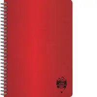 Caiet A4 80 file, spira hartie Ivory, matematica, DACO, culoare rosu