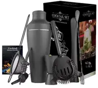 Set de cocktailuri Morello - 8 piese , Black Matte