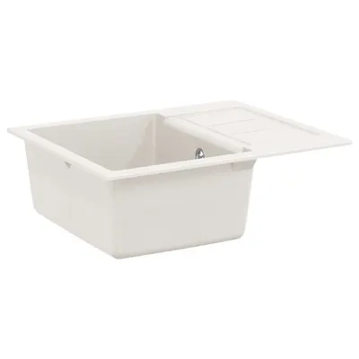 vidaXL Chiuvetă Alb 620 x 500 mm 80% Quartz și 20% Rășină