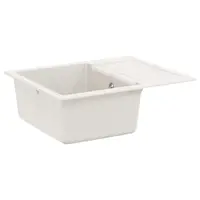 vidaXL Chiuvetă Alb 620 x 500 mm 80% Quartz și 20% Rășină