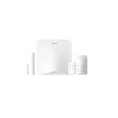 Sistem alarma wireless Hikvision HiLook ALARM-A201PS-Kit2-16WE/B-EU, 16 zone, WiFi/4G LTE, 868 MHz, PIR, plug and play