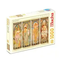 Puzzle Adulti, Alphonse Mucha: Orele Zilei, 1000 Piese, D-toys