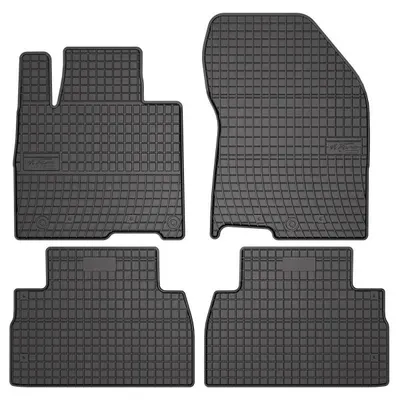 Set covorase cauciuc 4 piese BASIC, fata spate negru, potrivit HYUNDAI SANTA FE IV, SANTA FE IV SUV 07.18