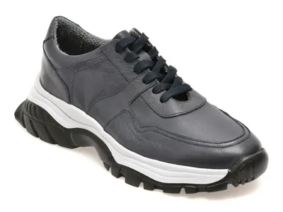 Pantofi sport RELAX bleumarin, 8129A, din piele naturala