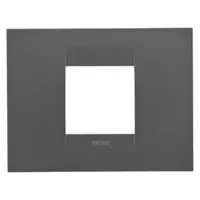 Placa ornament CProiector HORUS GEO - IN PAINTED TECHNOPOLYMER - 2 module - SATIN BLACK - CProiector HORUS