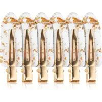 Brushworks Gold Flake No Crease Clips agrafe de par transparente 6 buc