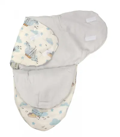 Sistem de infasare Nature Bamboo by Amy din bambus cu umplutura antialergic BabySoft + cadou rucsacel Nori calatori