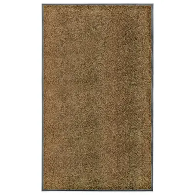 vidaXL Covoraș de ușă lavabil, maro, 90x150 cm