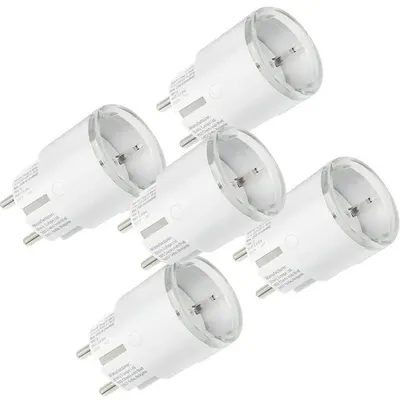 Pachet 5 Shelly Plug S Gen3 Alb Prize inteligente WiFi, Matter, Bluetooth, monitorizare consum 3800238072292