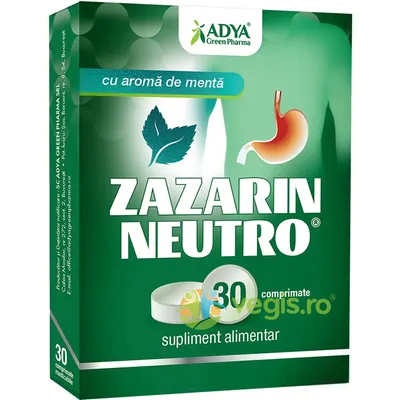 Zazarin Neutro cu Aroma de Menta 30cpr masticabile