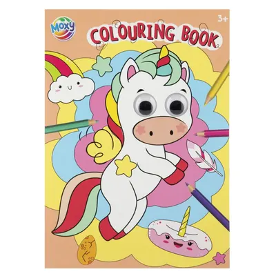 Carte de colorat, Grafix, A4, Wobbly Eyes
