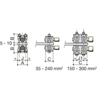 Serre-Cable 35-185mm2 2 Cab.