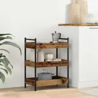 vidaXL Troler de Bucătărie Lemn vechi 50 x 30 x 70 cm Lemn prelucrat