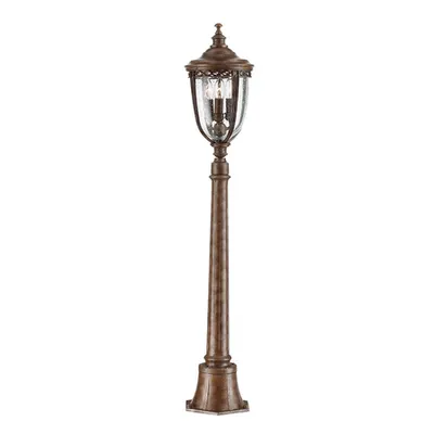 Pitic pentru gradina English Bridle 3 Light Medium Pillar Lantern – British Bronze