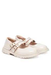 Pantofi copii - fete - crem - piele ecologica