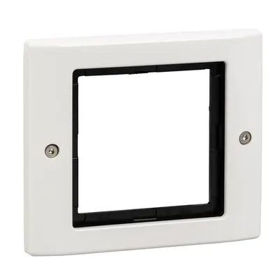 Rama Aquadesign Cu Conectare Prin Suruburi, 1-Port,Alb Polar