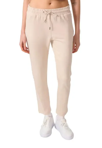 Pantaloni Jogger - Relaxed fit - Bej Natural - Viscoza