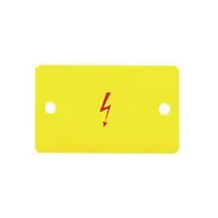 Protective warning marker; with high-voltage symbol; for 3 terminal blocks; yellow
