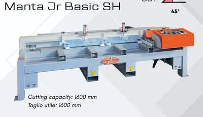 Masina de prelucrat marmura Manta JR Basic Short 45°, cap fix si invertor - lung. max. 160cm, 5.5 kW, 400V - Mondial-150822