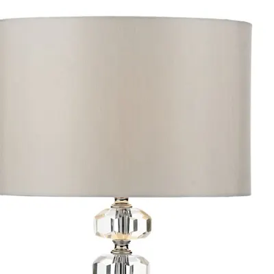 Veioza Oleana Table Lamp Polished Chrome Crystal With Shade