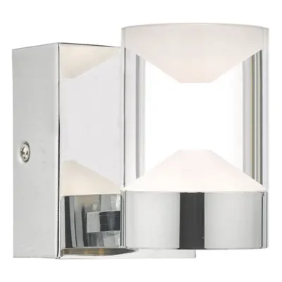 Aplica Susa Bathroom Wall Light Polished Chrome Acrylic IP44 LED